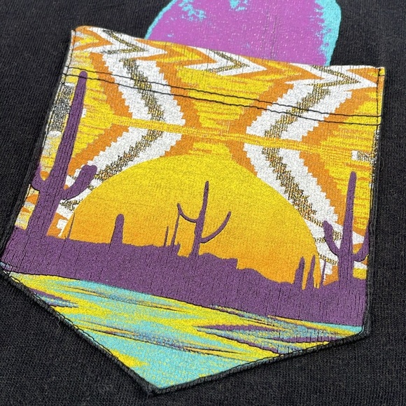 Men’s Empyre Pocket Short Sleeve Shirt With Wolf And Desert Design XL - Picture 5 of 14